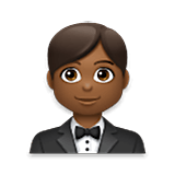 🤵🏾 Emoji Persona Con Esmoquin: Tono De Piel Oscuro Medio en LG Velvet.