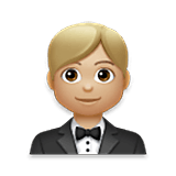 🤵🏼 Emoji Persona Con Esmoquin: Tono De Piel Claro Medio en LG Velvet.