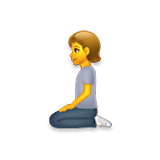 Emoji 🧎 Persona Inginocchiata su LG Velvet.