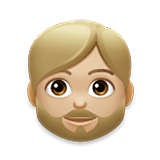 🧔🏼 Emoji Persona Con Barba: Tono De Piel Claro Medio en LG Velvet.