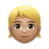 Emoji 👱🏽 Persona Bionda: Carnagione Olivastra su LG Velvet.