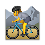 Emoji 🚵 Ciclista Di Mountain Bike su LG Velvet.