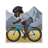 🚵🏿 Emoji Pessoa Fazendo Mountain Bike: Pele Escura na LG Velvet.