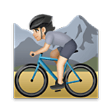 🚵🏻 Emoji Persona En Bicicleta De Montaña: Tono De Piel Claro en LG Velvet.