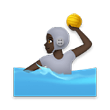 🤽🏿 Emoji Wasserballspieler(in): dunkle Hautfarbe LG Velvet.