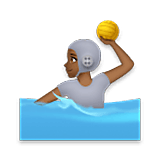 🤽🏾 Emoji Pessoa Jogando Polo Aquático: Pele Morena Escura na LG Velvet.