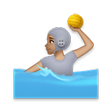 🤽🏽 Emoji Wasserballspieler(in): mittlere Hautfarbe LG Velvet.