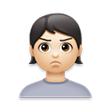 Emoji 🙎🏻 Persona Imbronciata: Carnagione Chiara su LG Velvet.