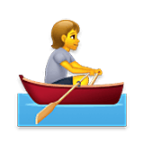 Emoji 🚣 Persona In Barca A Remi su LG Velvet.