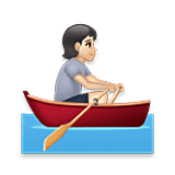 Emoji 🚣🏻 Persona In Barca A Remi: Carnagione Chiara su LG Velvet.