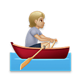 Emoji 🚣🏼 Persona In Barca A Remi: Carnagione Abbastanza Chiara su LG Velvet.