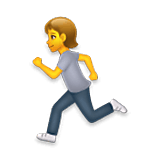 Emoji 🏃 Persona Che Corre su LG Velvet.
