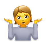 Emoji 🤷 Persona Che Scrolla Le Spalle su LG Velvet.