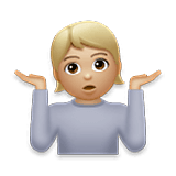 🤷🏼 Emoji Persona Encogida De Hombros: Tono De Piel Claro Medio en LG Velvet.