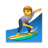 🏄 Emoji Persona Haciendo Surf en LG Velvet.