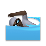 🏊🏿 Emoji Persona Nadando: Tono De Piel Oscuro en LG Velvet.
