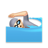Emoji 🏊🏻 Persona Che Nuota: Carnagione Chiara su LG Velvet.