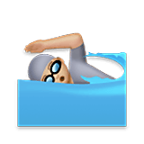 🏊🏼 Emoji Persona Nadando: Tono De Piel Claro Medio en LG Velvet.
