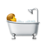 Emoji 🛀 Persona Che Fa Il Bagno su LG Velvet.