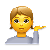 💁 Emoji Persona De Mostrador De Información en LG Velvet.