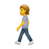 🚶 Emoji Persona Caminando en LG Velvet.