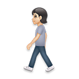 🚶🏻 Emoji Persona Caminando: Tono De Piel Claro en LG Velvet.