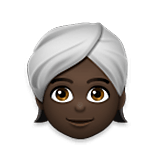 Emoji 👳🏿 Persona Con Turbante: Carnagione Scura su LG Velvet.