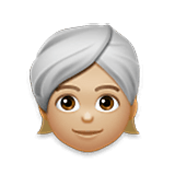 👳🏼 Emoji Persona Con Turbante: Tono De Piel Claro Medio en LG Velvet.