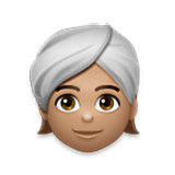 Emoji 👳🏽 Persona Con Turbante: Carnagione Olivastra su LG Velvet.