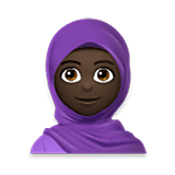 🧕🏿 Emoji Mujer Con Hiyab: Tono De Piel Oscuro en LG Velvet.