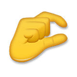 Emoji 🤏 Mano Che Fa Il Gesto Del Pizzico su LG Velvet.