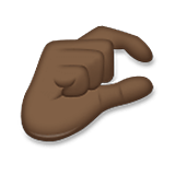 🤏🏿 Emoji Mão Beliscando: Pele Escura na LG Velvet.