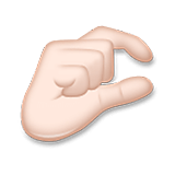 🤏🏻 Emoji Mão Beliscando: Pele Clara na LG Velvet.
