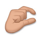 🤏🏽 Emoji Mão Beliscando: Pele Morena na LG Velvet.
