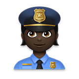 Emoji 👮🏿 Agente Di Polizia: Carnagione Scura su LG Velvet.
