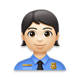 Emoji 👮🏻 Agente Di Polizia: Carnagione Chiara su LG Velvet.