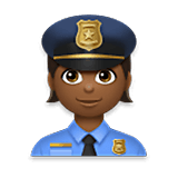 👮🏾 Emoji Agente De Policía: Tono De Piel Oscuro Medio en LG Velvet.