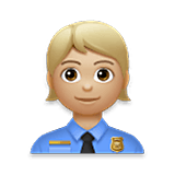 Emoji 👮🏼 Agente Di Polizia: Carnagione Abbastanza Chiara su LG Velvet.
