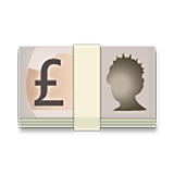Emoji 💷 Banconota Sterlina su LG Velvet.