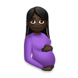 🤰🏿 Emoji Mujer Embarazada: Tono De Piel Oscuro en LG Velvet.