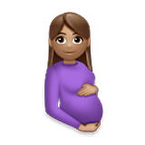 🤰🏽 Emoji Mujer Embarazada: Tono De Piel Medio en LG Velvet.