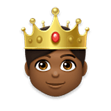 🤴🏾 Emoji Príncipe: Tono De Piel Oscuro Medio en LG Velvet.