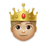 🤴🏼 Emoji Príncipe: Tono De Piel Claro Medio en LG Velvet.