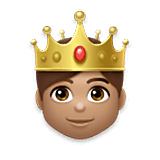 🤴🏽 Emoji Prinz: mittlere Hautfarbe LG Velvet.