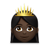 👸🏿 Emoji Princesa: Tono De Piel Oscuro en LG Velvet.