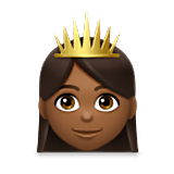 Emoji 👸🏾 Principessa: Carnagione Abbastanza Scura su LG Velvet.