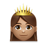 👸🏽 Emoji Princesa: Pele Morena na LG Velvet.