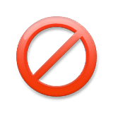 Émoji 🚫 Symbole D’interdiction sur LG Velvet.