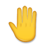 🤚 Emoji erhobene Hand von hinten LG Velvet.