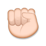 Emoji ✊🏻 Pugno: Carnagione Chiara su LG Velvet.